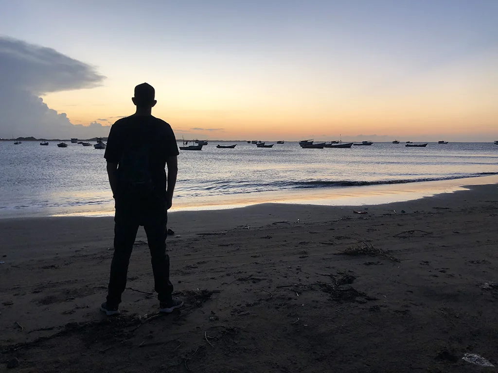 Atardecer frente al Caribe en La Vela de Coro, estado Falcón, Venezuela