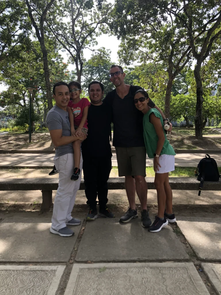 Valentina y su familia durante nuestro encuentro en Caracas